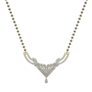 Diamond Mangalsutra In 18Kt Gold (7.820 gram) with Diamonds (0.90 Ct)