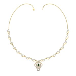 Diamond Necklace In 18Kt Gold (14.110 Gram) & Diamonds (1.92 Ct)