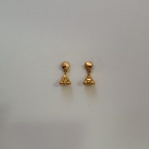 Gold Jhumkis (1.240 Grams) in 22Kt Plain Yellow Gold