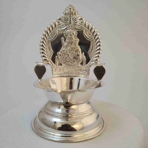 Silver lamp (61 Gms) embossed with Mother Mary