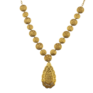 22K Plain Gold Necklace Set (27.000 grams) for Women