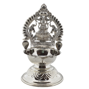 Silver Kamakshi Lamp (80Gms) in 925 Silver