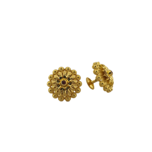 22K Plain Yellow Gold Stud Earrings (4.160 Grams)