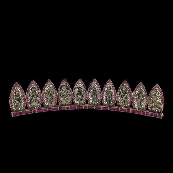 925 Silver Dashavatar Idols With Antique Finish and  Stones