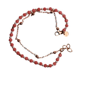 18K Rose Gold Bracelet with Beads