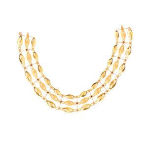 Contemporary Style 22K Plain Gold Necklace