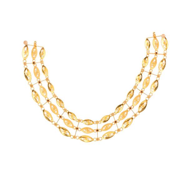 Contemporary Style 22K Plain Gold Necklace