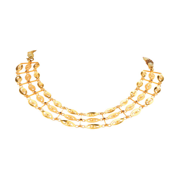 Contemporary Style 22K Plain Gold Necklace