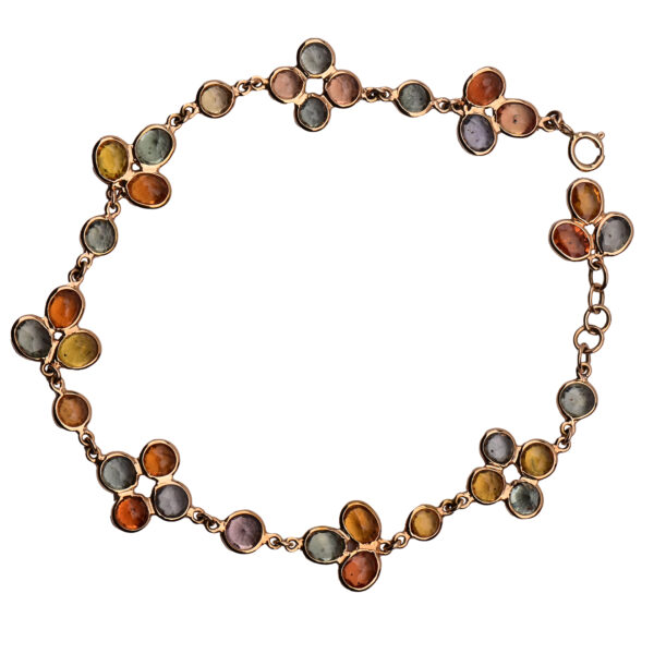 Multi Sapphire Bracelet set in 18K Gold