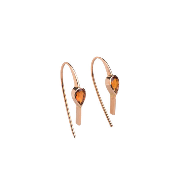 18K Garnet Earrings Contemporary Style