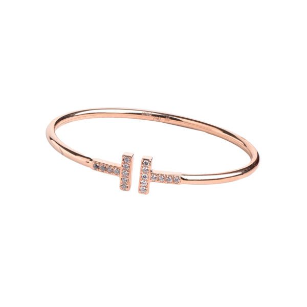 18K Rose Gold Bracelet set with Zircons