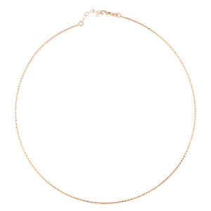 Cable Chain Necklace 18K Gold with Rhodium Finish