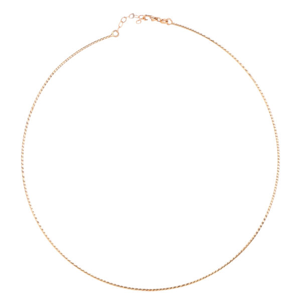 Cable Chain Necklace 18K Gold with Rhodium Finish