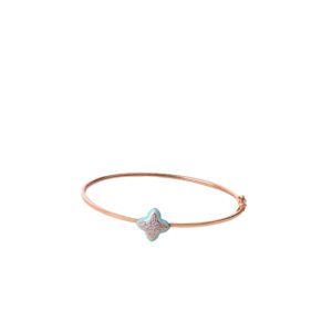 18K Rose Gold Bracelet with Enamel and Zircon