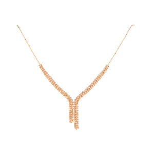 18K Gold Necklace with Rhodium Finish