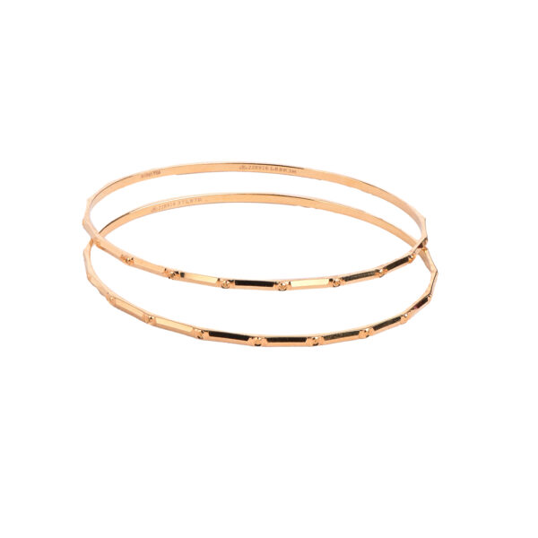 22K Plain Gold Sleek Bangles