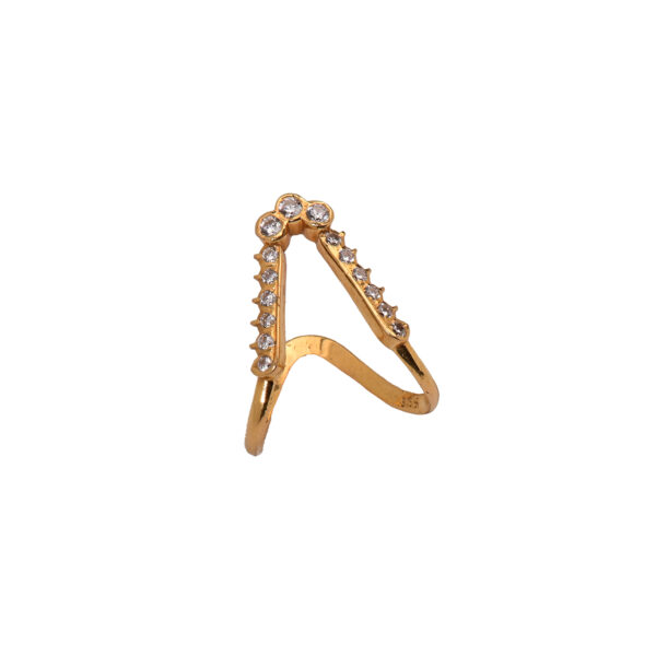 22K Gold Ring with Zircon