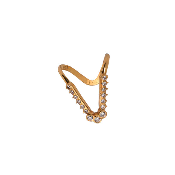 22K Gold Ring with Zircon