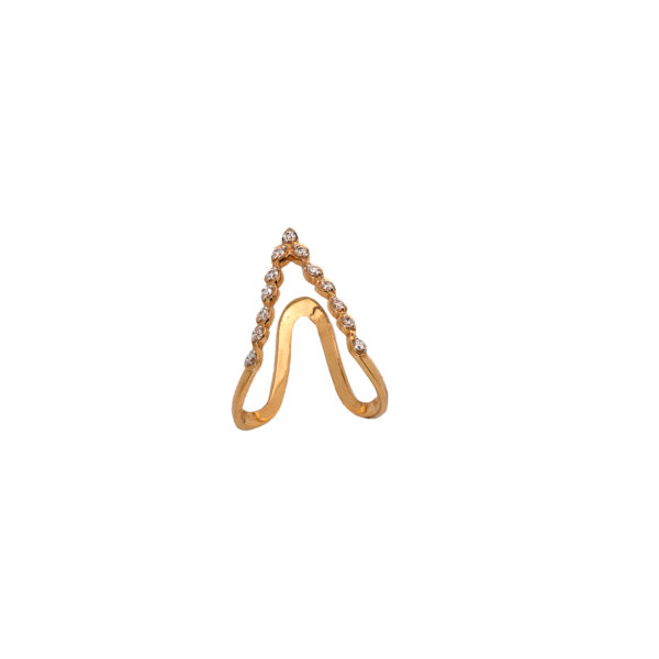 22K Gold Vanky Ring studded with Zircons