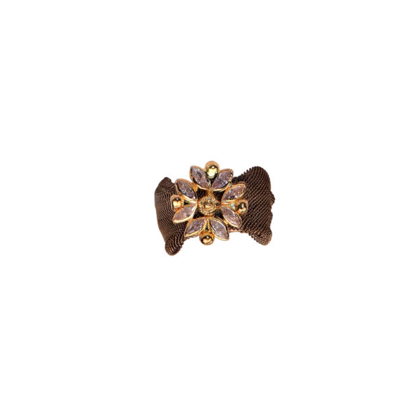 22K Gold Ring with Zircons
