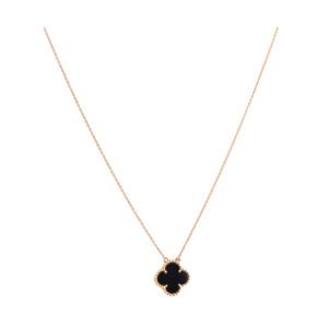 18K Black Onyx Chain and Pendant