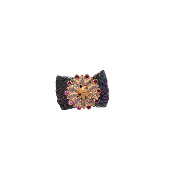 22K Gold Ring with Zircons