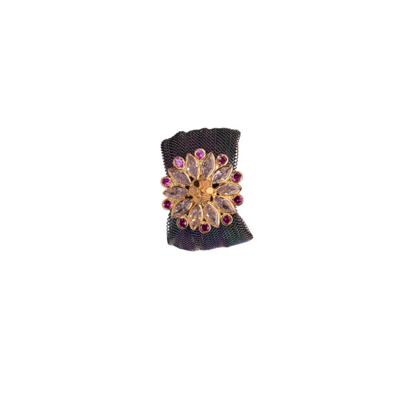 22K Gold Ring with Zircons