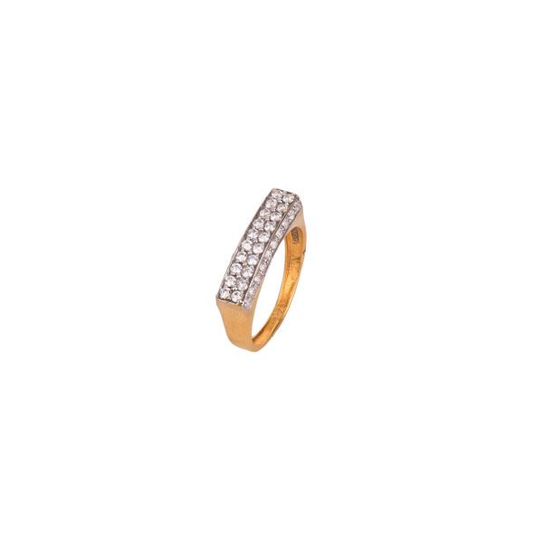 22K Gold Women's Ring with Zircon