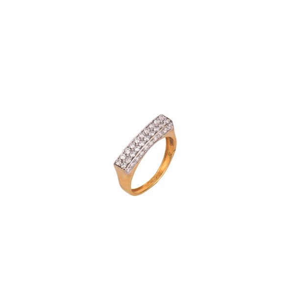 22K Gold Women's Ring with Zircon