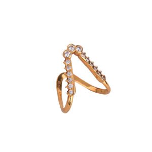 22K Gold Cubic Zircon Vanki Ring