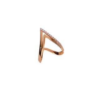 22K Gold Cubic Zircon Vanky Ring