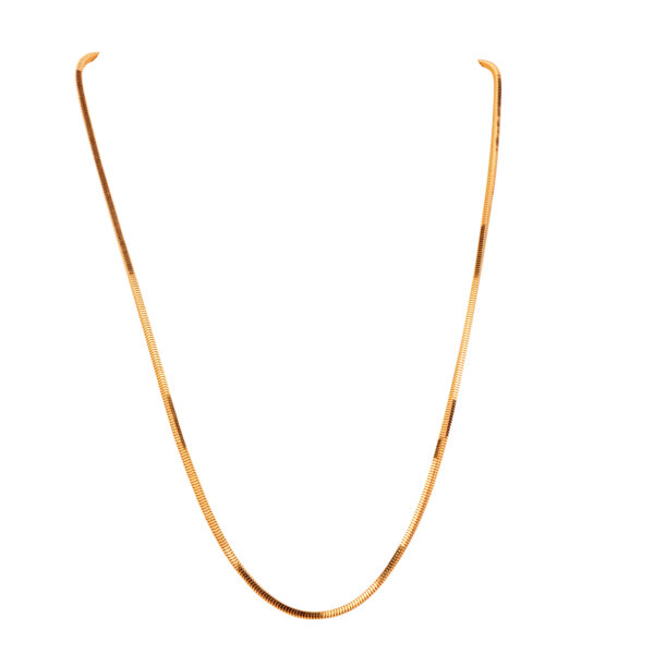 22K Plain Gold Square Snake Chain