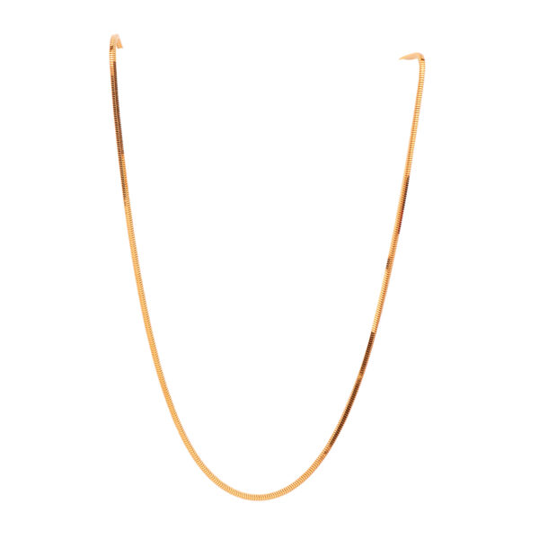 22K Plain Gold Square Snake Chain