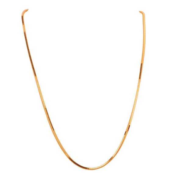 22K Plain Gold Square Snake Chain