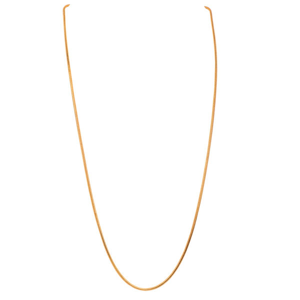 22K Plain Gold Round Snake Chain