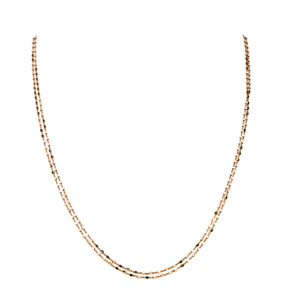 18K Rose Gold Double Row Chain