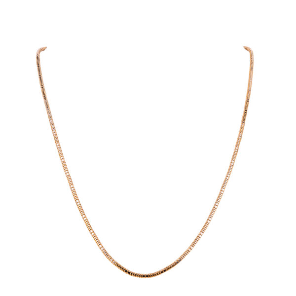 18K Gold Chain with Rhodium Finish