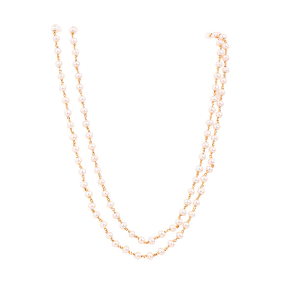 22K Double Row Pearl Chain