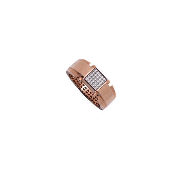 18K Rose Gold Ring with Zircon