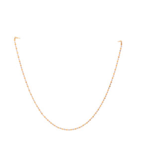 18K Gold Ball Chain with Rhodium Finish