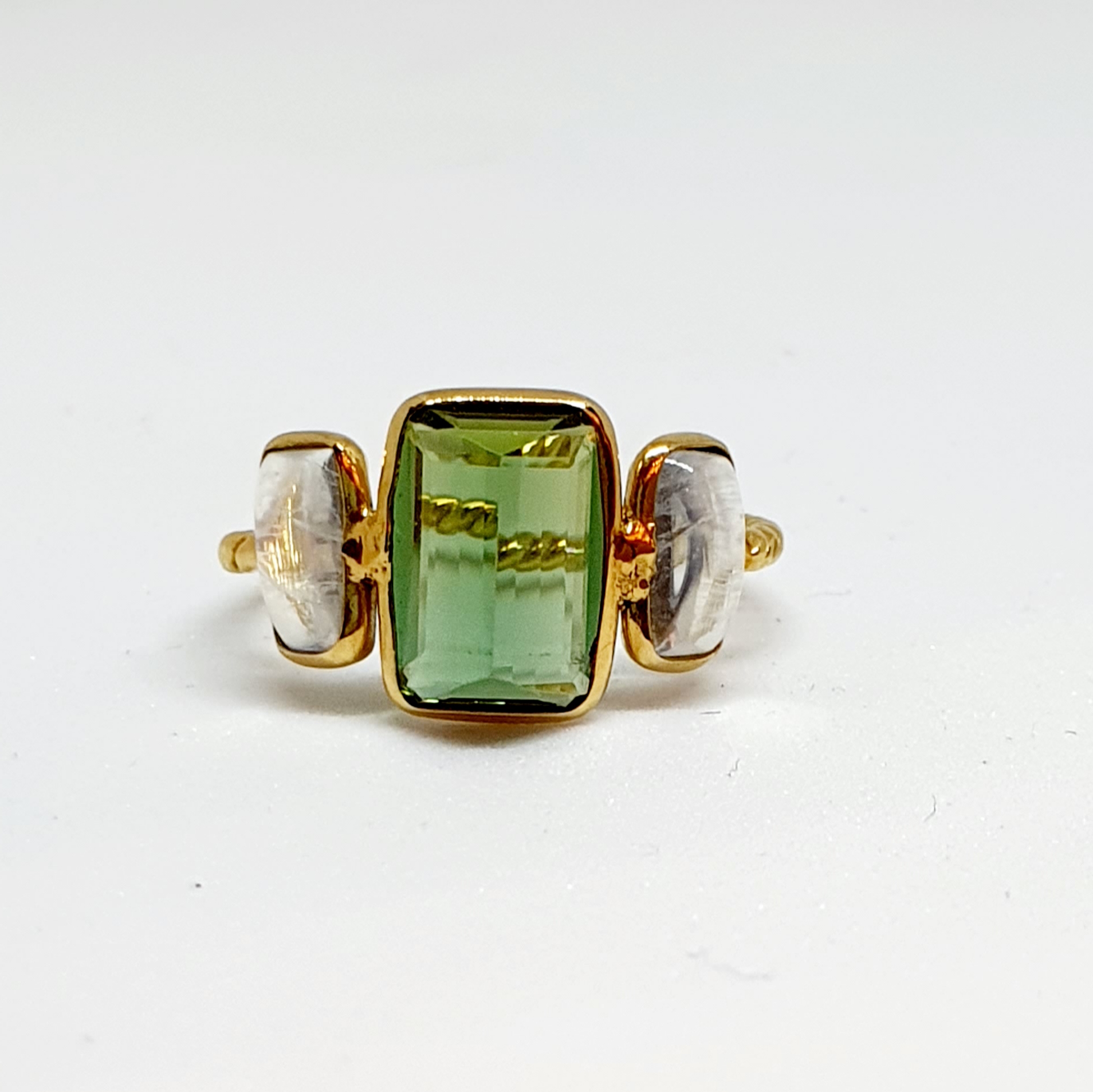 10.33 carat Elongated Green Tourmaline Ring w/ Diamonds in Platinum -  HM2431SE | eBay