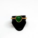 Emerald Cabachon Ring In 18Kt Yellow Gold (1.220 Grams)