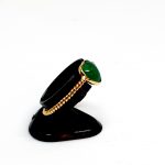 Emerald Cabachon Ring In 18Kt Yellow Gold (1.220 Grams)