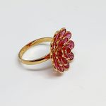 Ruby Ring In 18Kt Yellow Gold (3.450 Grams)