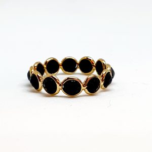 Designer Black Spinel Ring In 18Kt Yellow Gold
