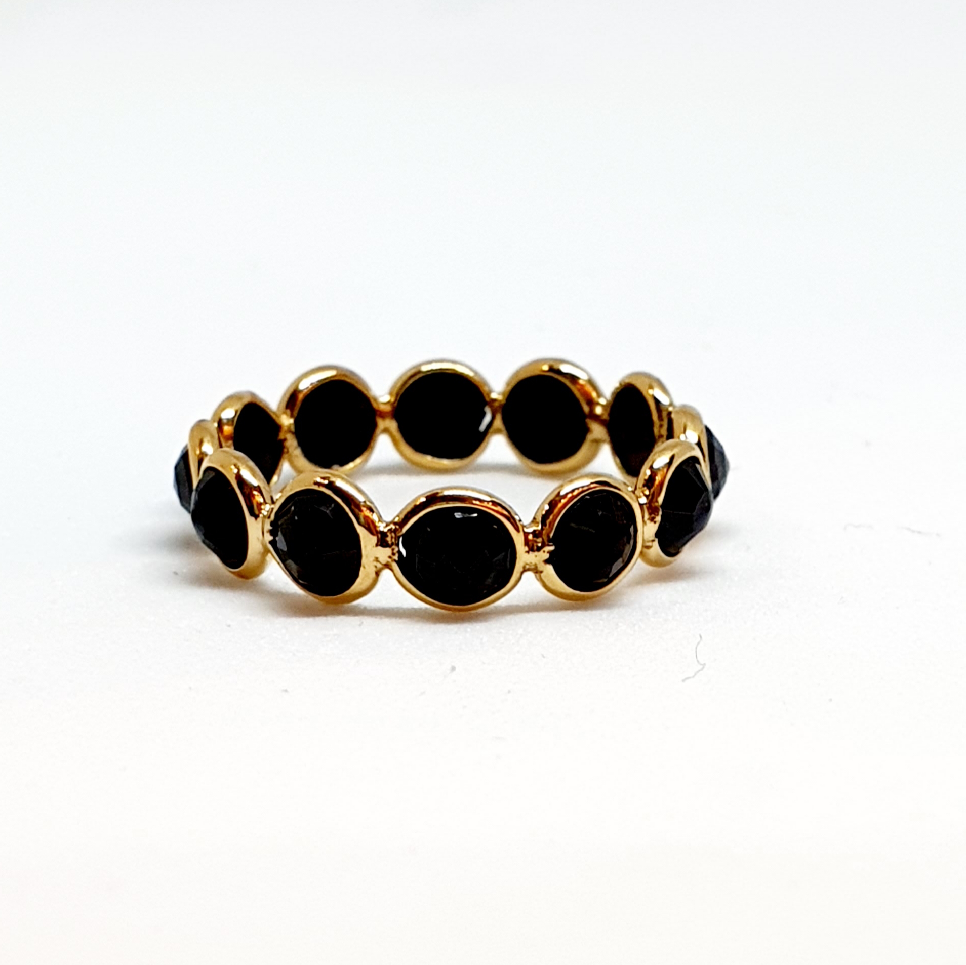 Round Shape Black Beads Gold Ring | SEHGAL GOLD ORNAMENTS PVT. LTD.