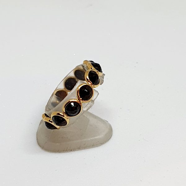Designer Black Spinel Ring In 18Kt Yellow Gold
