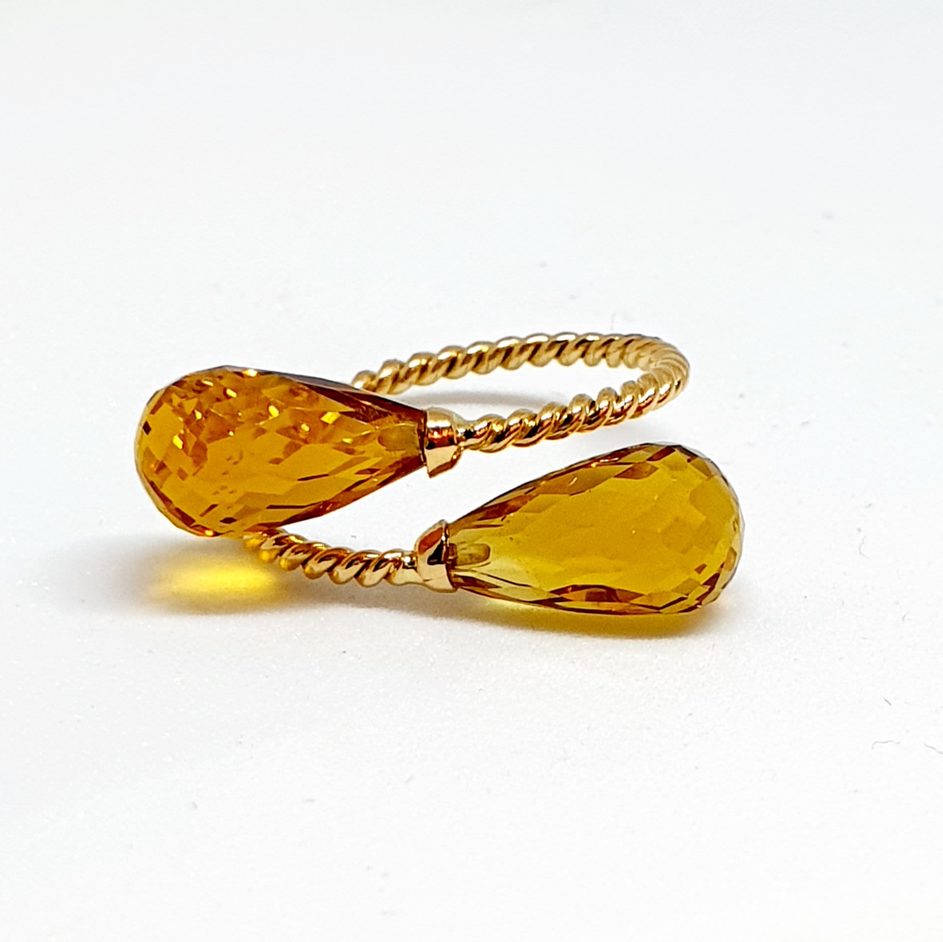 Citrine Ring In 18Kt Yellow Gold (2.030 Grams) | Mohan Jewellery