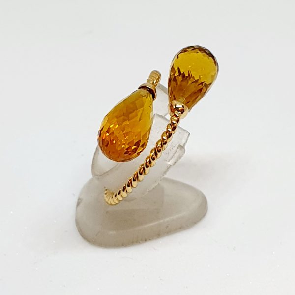 Citrine Ring In 18Kt Yellow Gold (2.030 Grams)