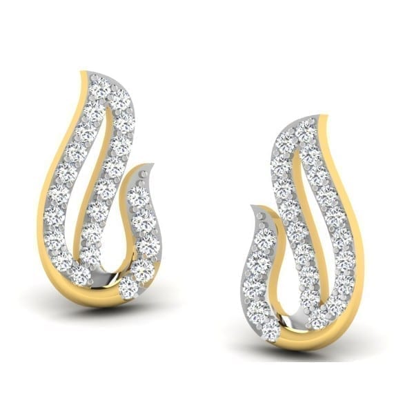 Diamond Earring in 18Kt Gold (1.800 gram) with Diamonds (0.18 Ct)